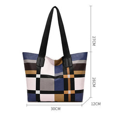 Plaid Shoulder Tote Bag Large Capacity Messenger Bag Women Shopping Bags