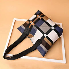 Plaid Shoulder Tote Bag Large Capacity Messenger Bag Women Shopping Bags