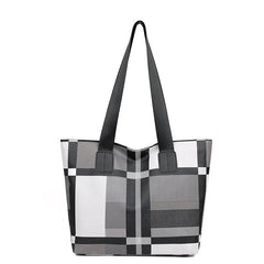 Plaid Shoulder Tote Bag Large Capacity Messenger Bag Women Shopping Bags