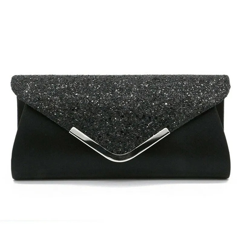Women Glitter Clutch Wallet Long Evening Wedding Prom Purse Handbag