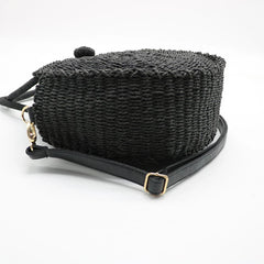 Women Handbag Summer Beach Tote Circle Bag Rattan Round Handbag