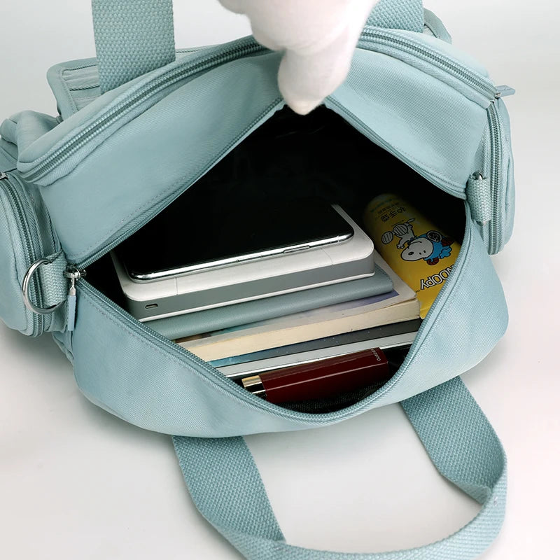 Women Handbags Nylon Shoulder Bags Top-handle Messenger Bags Vintage