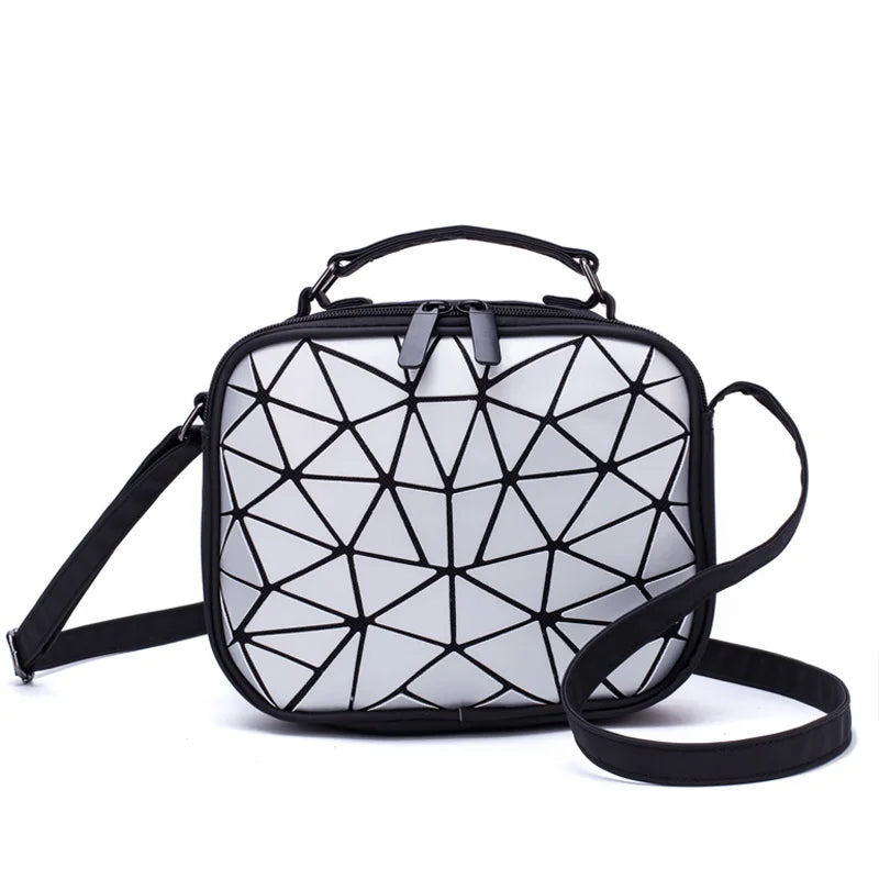 Geometric Purse Holographic Handbag Satchel Wallet Clutch Totes Bags for Women