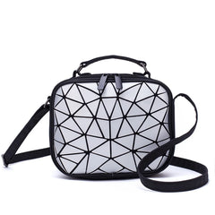 Geometric Purse Holographic Handbag Satchel Wallet Clutch Totes Bags for Women