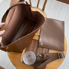 Multifunctional Large Capacity PU Leather Shoulder Bag for Women