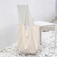 Reusable Canvas Shoulder Bags Large Capacity Shopping Bag