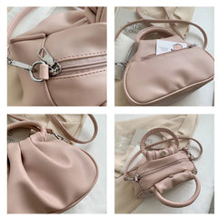 Vintage Pleated Hobo Purses Top Handle Crossbody Bags