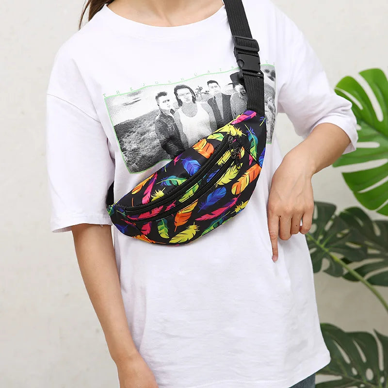 Holographic Waist Bag Sport Fanny Pack Crossbody Chest Bag