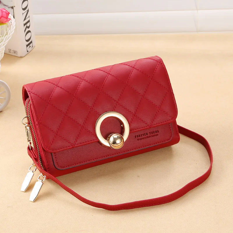 Women Large Capacity Shoulder Bag Multi-function Crossbody Purse Wallet