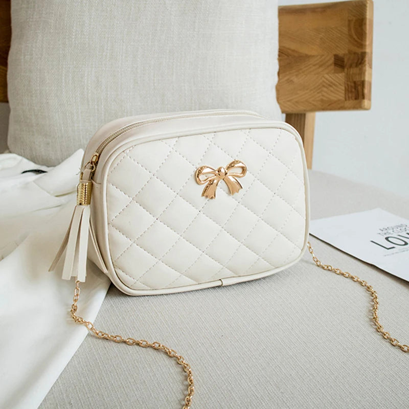 Tassel Leather Handbags for Women Shoulder Bag Crossbody