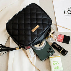 Tassel Leather Handbags for Women Shoulder Bag Crossbody