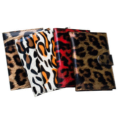 Leopard Leather Passport Cover Waterproof Holder