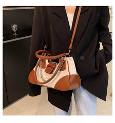 Women Crossbody Bag High Capacity Shoulder Bag PU Leather Clutch Tote Pack