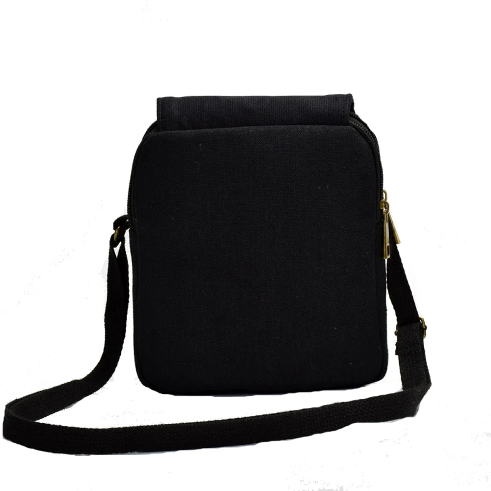 Boho Floral Embroidery Messenger Bag Canvas Small Coins Purse Shoulder Bags