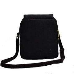 Boho Floral Embroidery Messenger Bag Canvas Small Coins Purse Shoulder Bags