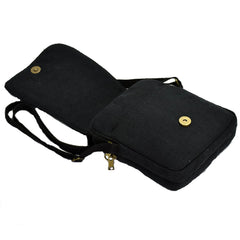 Boho Floral Embroidery Messenger Bag Canvas Small Coins Purse Shoulder Bags