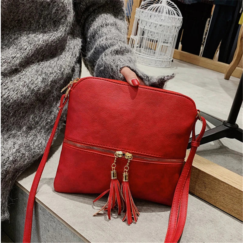 Tassel Messenger Bag Women Crossbody Handbag Shoulder Bag