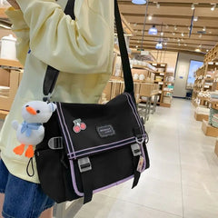 Girls Nylon Schoolbag Harajuku Messenger Bag Lady Shoulder Bags