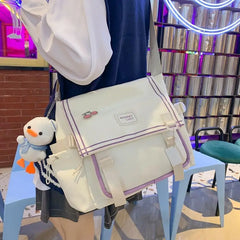 Girls Nylon Schoolbag Harajuku Messenger Bag Lady Shoulder Bags