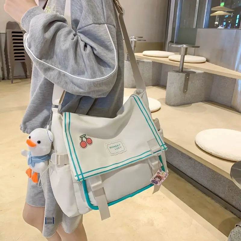 Girls Nylon Schoolbag Harajuku Messenger Bag Lady Shoulder Bags
