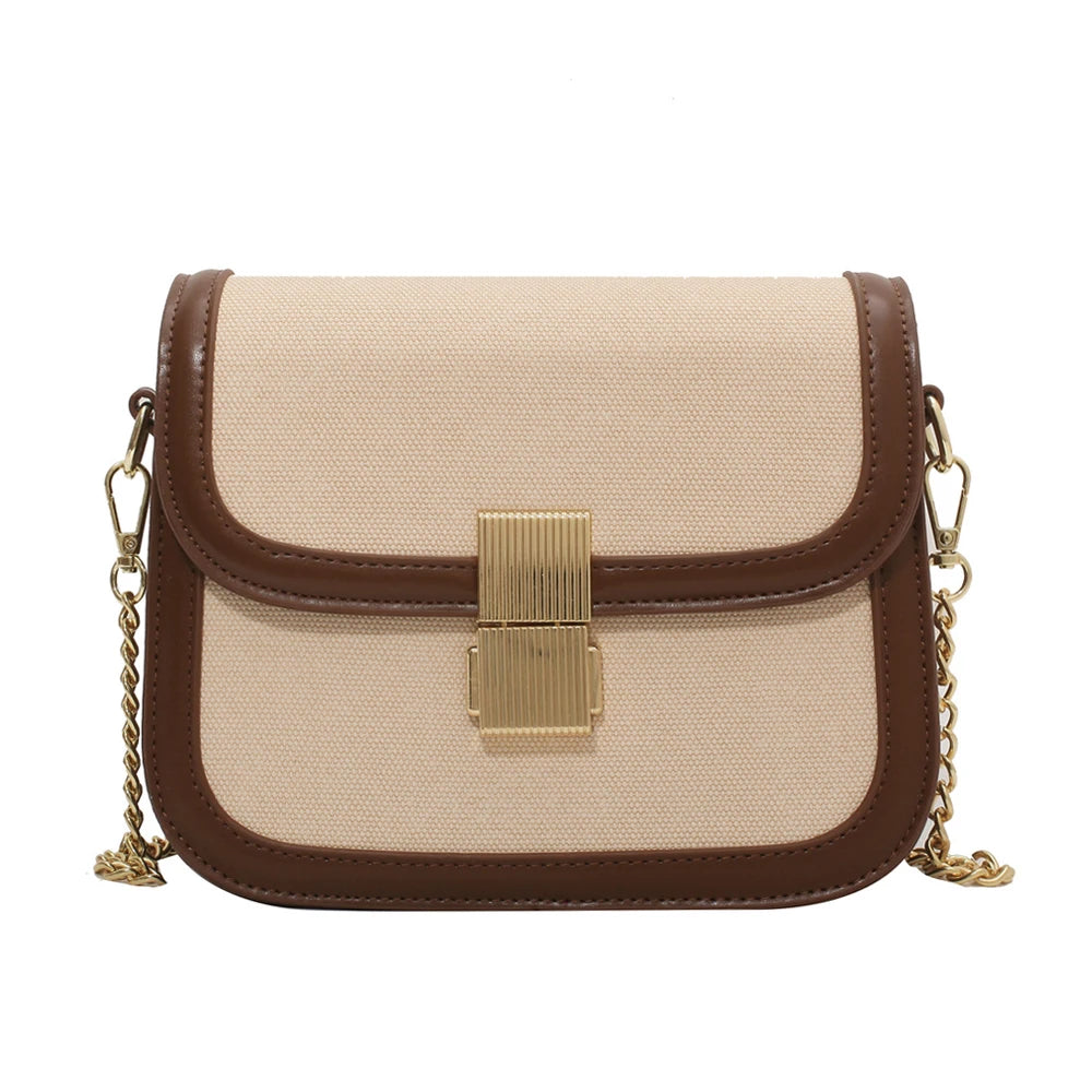 Women PU Leather Chains Shoulder Bags Handbags Small Flap Crossbody Bags