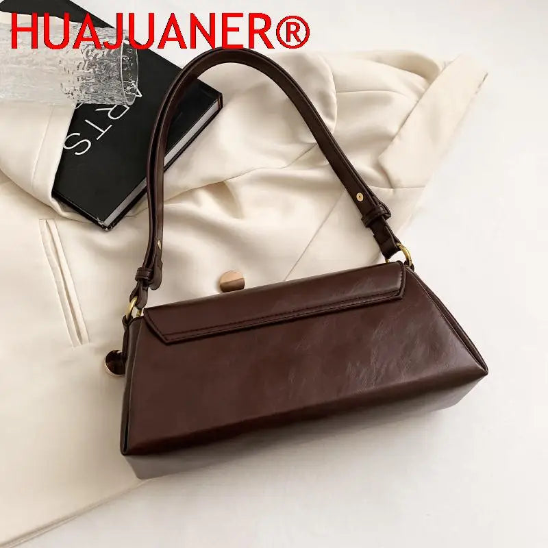 Women PU Leather Shoulder Bags Stylish Retro Handbags