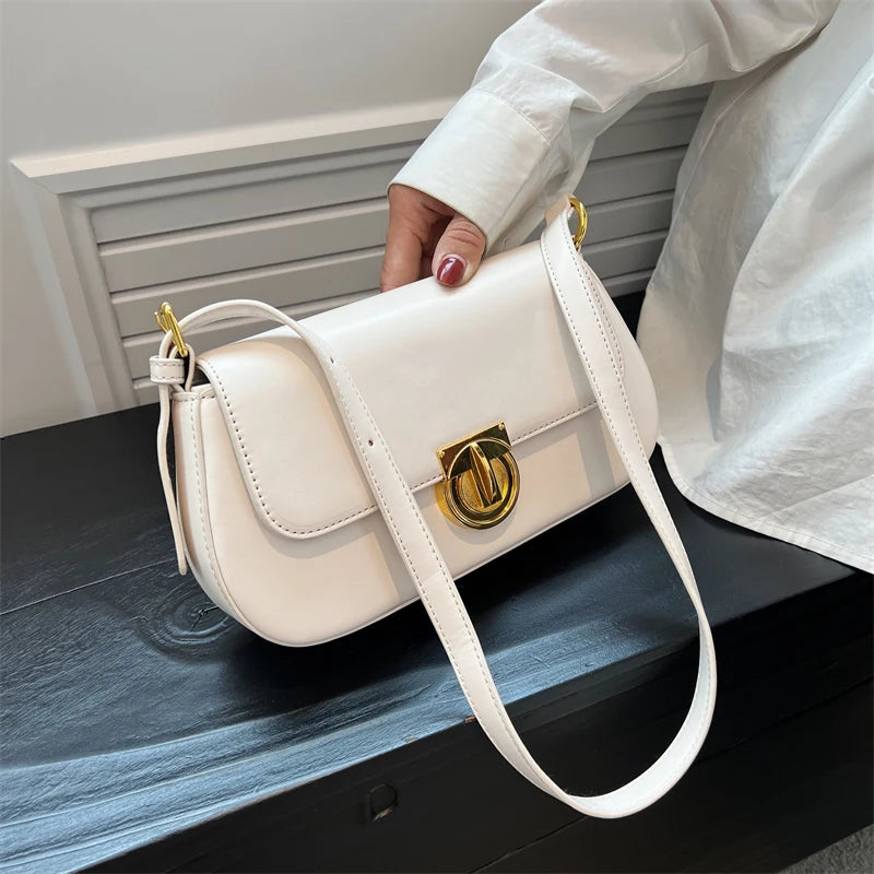 Women PU Leather Shoulder Bags Stylish Handbags Retro Ladies Messenger Bags