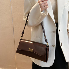Women PU Leather Retro Shoulder Bags Stylish Simplicity Handbags