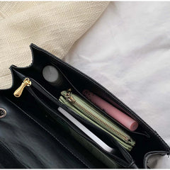 Women PU Leather Rivet Chain Shoulder Bag Handbags Female Crossbody Messenger Ba