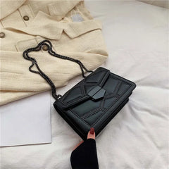 Women PU Leather Rivet Chain Shoulder Bag Handbags Female Crossbody Messenger Ba