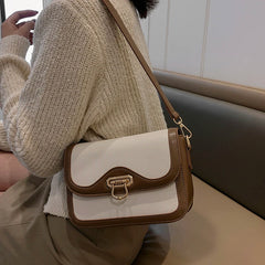Women PU Leather Shoulder Bag Crossbody Bag Ladies Pactchwork Handbags