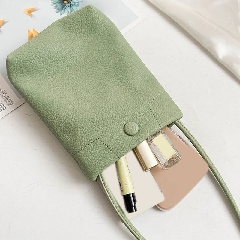Women Bucket Shoulder Bags Pu Leather Card Holders Crossbody Bags