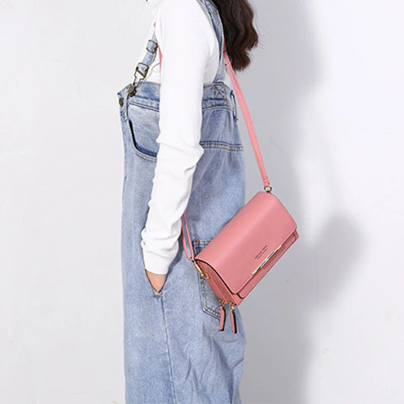 Women Pu Leather Handbags Large Capacity Crossbody Bags Ladies Phone Purse