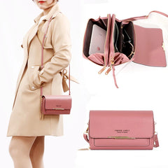 Women Pu Leather Handbags Multifunctional Shoulder Crossbody Bags