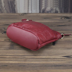 Women Leather Clutch Flowers Crossbody Bag Lady Small Clutch