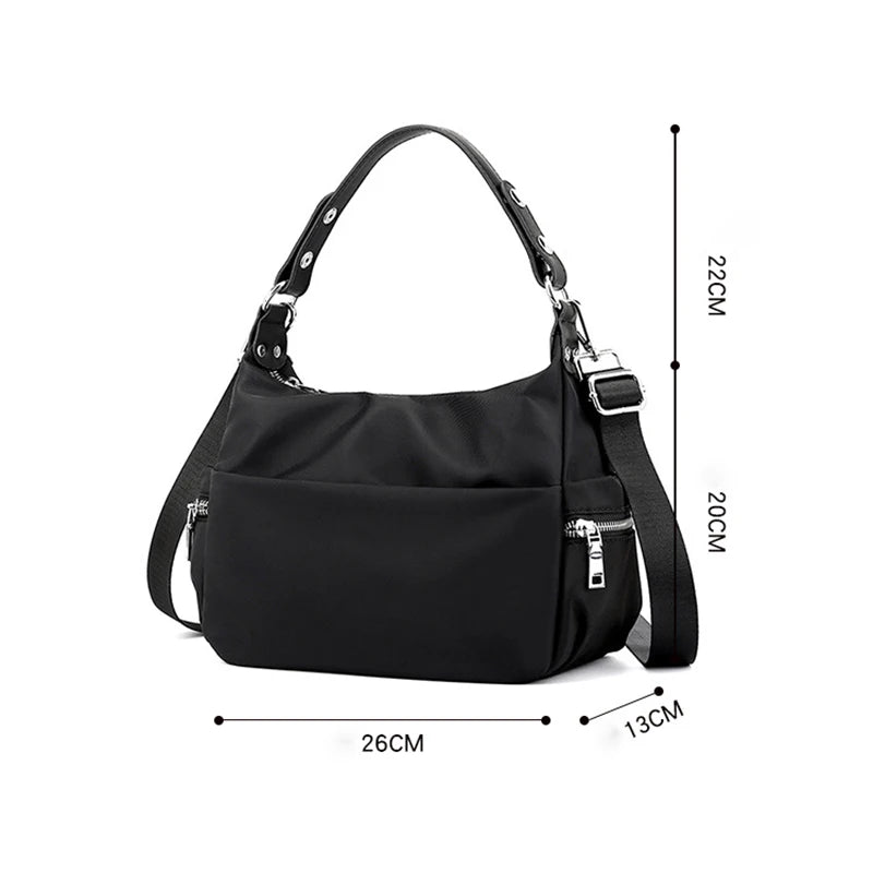 Waterproof Nylon Women Shoulder Bag Crossbody Tote