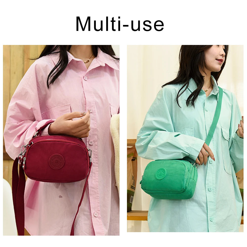 Nylon Ladies Small Crossbody Bag Vintage Messenger Bag