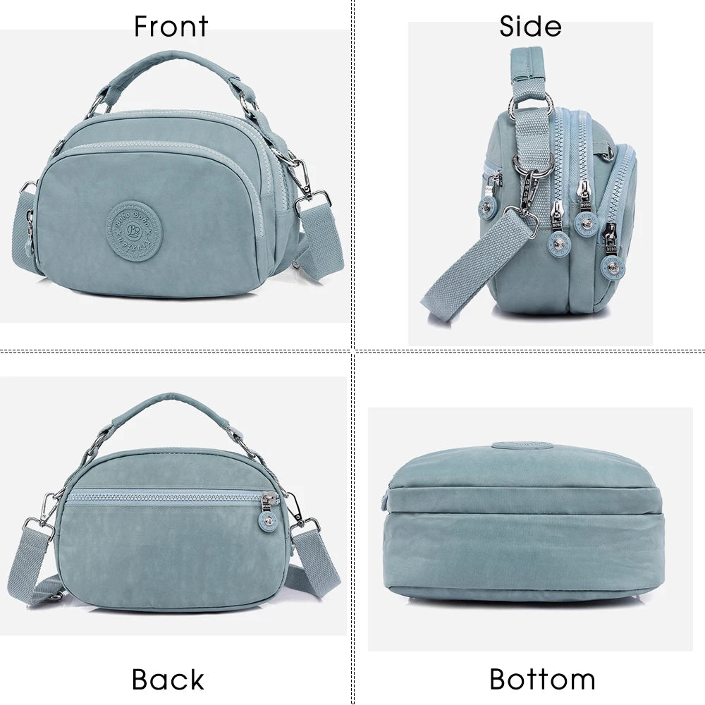 Nylon Ladies Small Crossbody Bag Vintage Messenger Bag