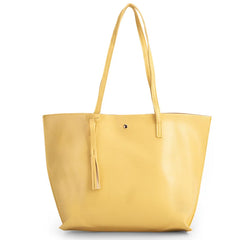 Tassel Shoulder Bag PU Lady Shopping Bag Large Tote Bag Female Handbags
