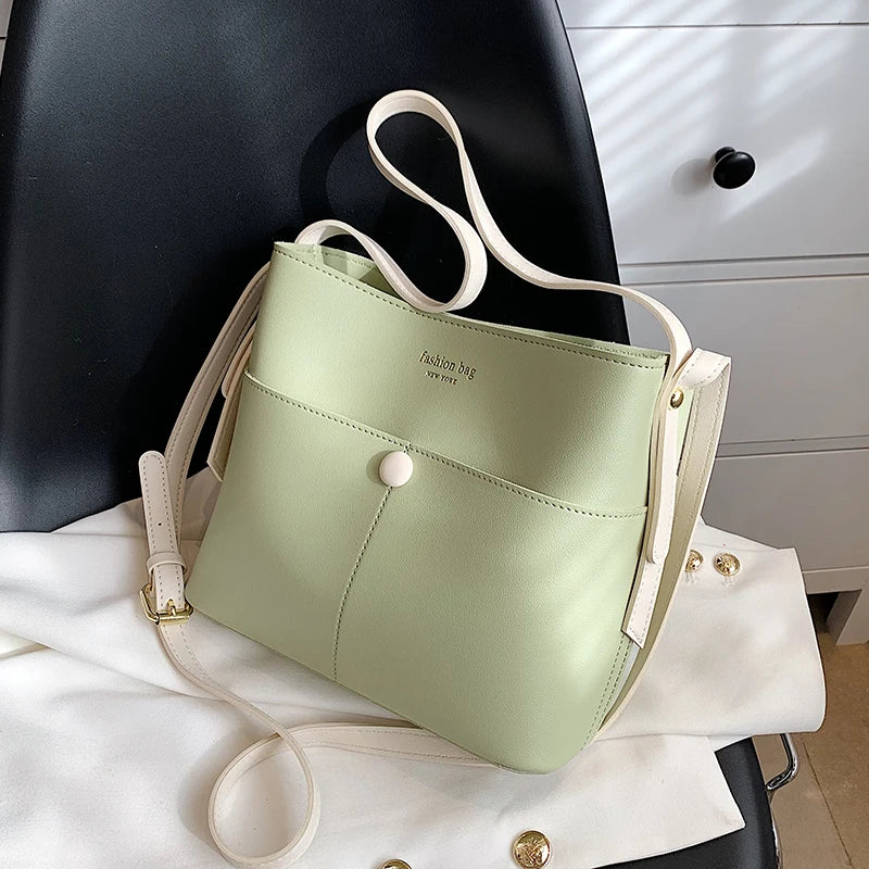 Casual PU Leather Shoulder Bag for Women