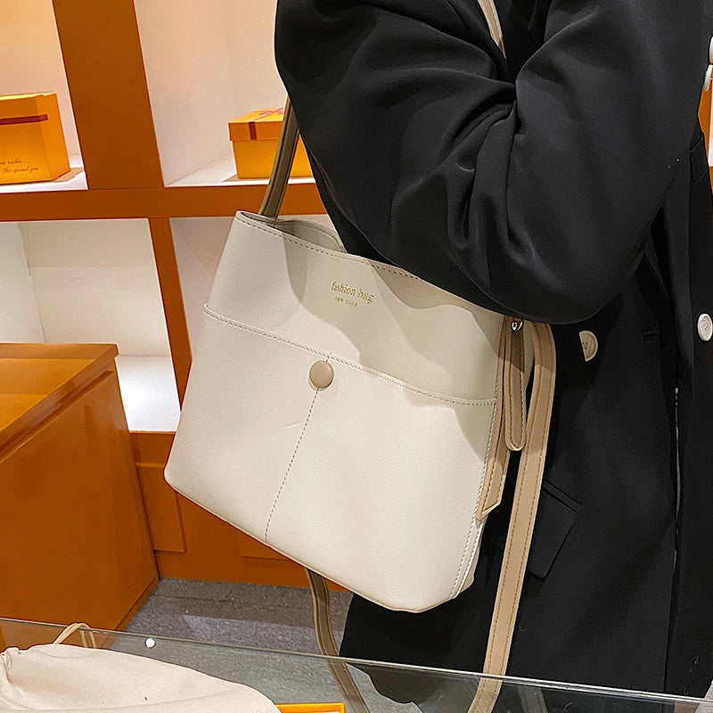 Casual PU Leather Shoulder Bag for Women