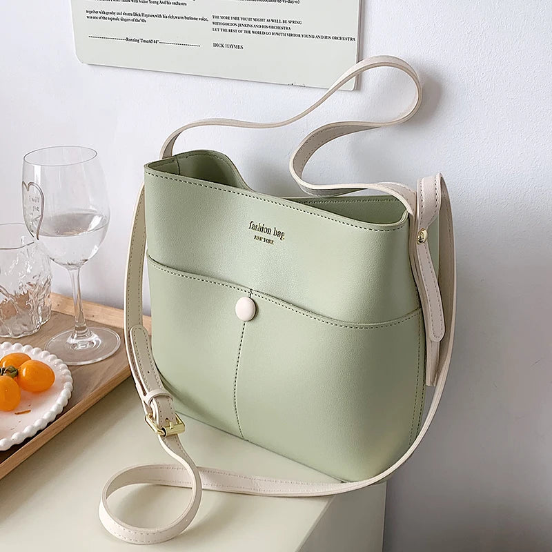 Casual PU Leather Shoulder Bag for Women