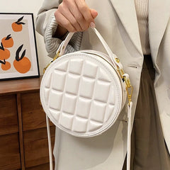 Women Shoulder Bags Rhombus Chocolate Round Cake Handbag Female Wallet
