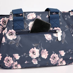 Flower Printed Shoulder Messenger Bag Women Crossbody Tote Handbag
