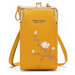 Women Crossbody Shoulder Bag Embroidery Flower Bolsas Phone Purses