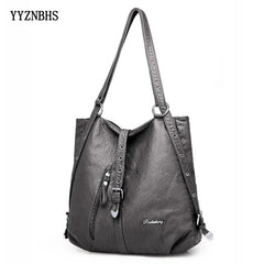 Soft Leather Handbags Large Capacity Tote Bag Female Shoulder Bags