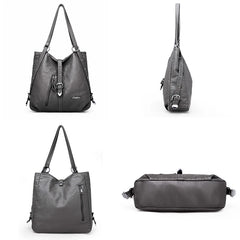 Soft Leather Handbags Large Capacity Tote Bag Female Shoulder Bags