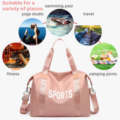 Women Sports Gym Bag Travel Bag Handbag Swimming Shoulder Messenger Compartment