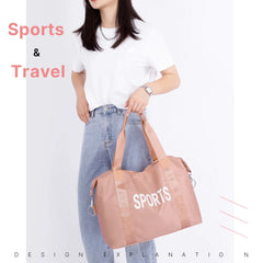 Women Sports Gym Bag Travel Bag Handbag Swimming Shoulder Messenger Compartment