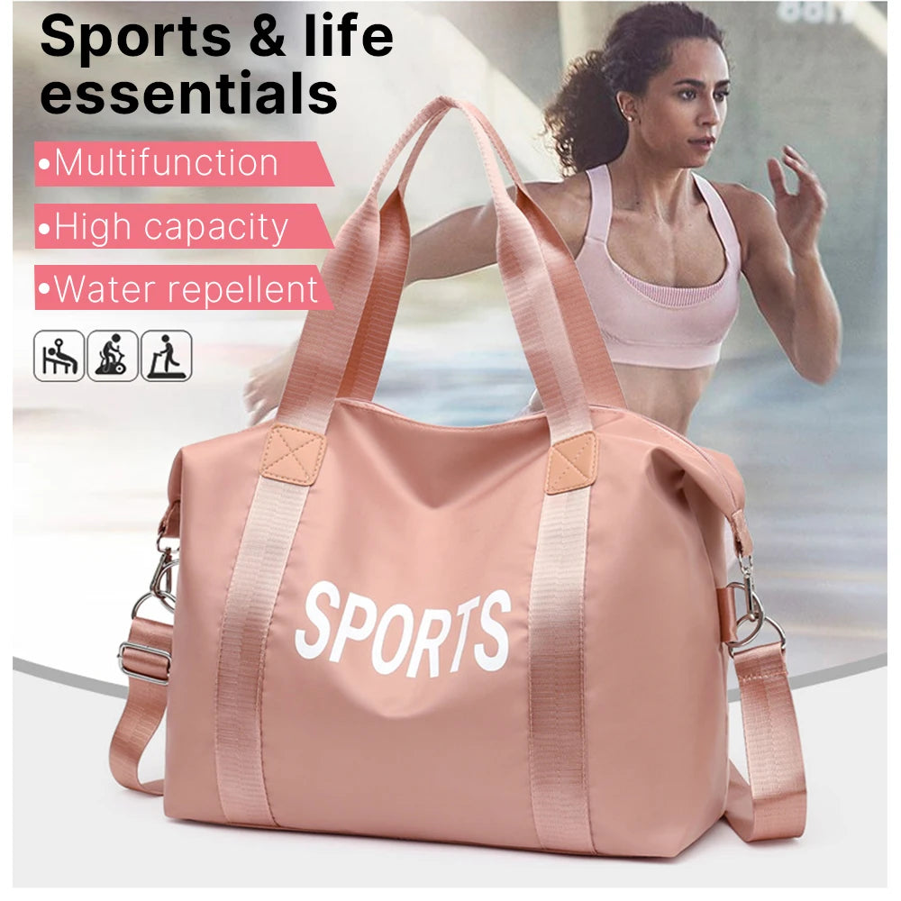 Women Sports Gym Bag Travel Bag Handbag Swimming Shoulder Messenger Compartment